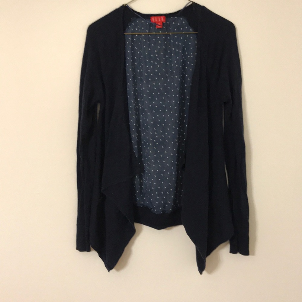 Blue sheer back cardigan